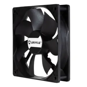 Unyka Ventilador Interno 120mm Doble Bola 4 Pines con Control de Temperatura