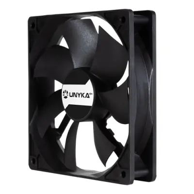 Unyka Ventilador Interno 120mm Doble Bola 4 Pines con Control de Temperatura
