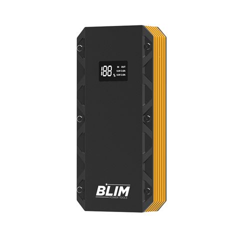 Blim Bl0432 Arrancador De Baterias 3 En 1 - 8000Mah - Arranque 12V - Powerbank - Linterna - Proteccion Contra Cortocircuitos, Sobrecargas Y Descargas - 1000 Ciclos De Vida Util - Color Negro