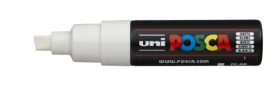 Posca Marcador PC-8K No Permanente Punta Biselada 8.0mm Blanco