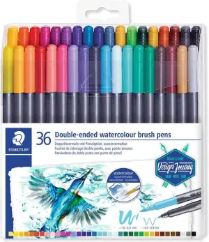 Staedtler Rotuladores Design Journey Doble Punta Fina/Pincel Acuarelables Estuche 36 Ud
