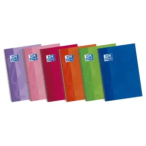Oxford Cuaderno Espiral Classic Write&Erase - Tapa Extradura - Liso - 80 Hojas - Colores Surtidos