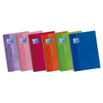 Oxford Cuaderno Espiral Classic Write&Erase - Tapa Extradura - Liso - 80 Hojas - Colores Surtidos