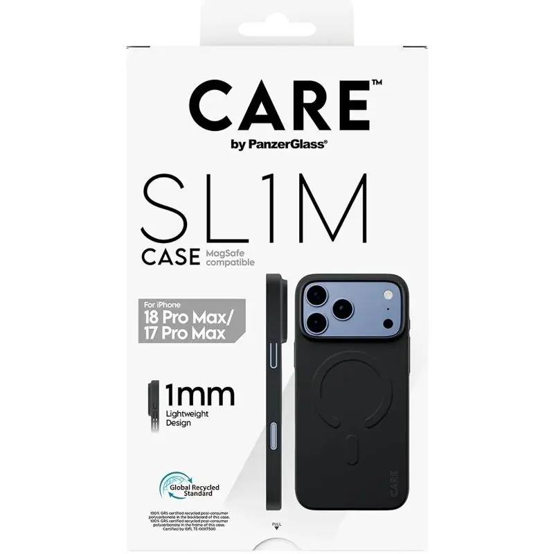PanzerGlass Care SL1M Case Black MagSafe para iPhone 18 Pro Max y 17 Pro Max