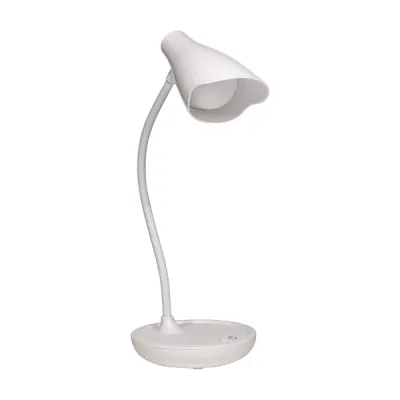 Unilux Lámpara de Escritorio LED Ukky - Diseño Moderno y Brazo Flexible - Color Blanco