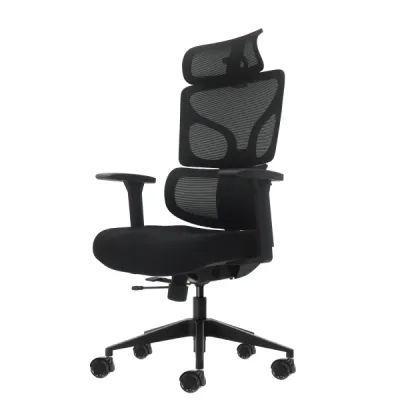Oqonos Cherg 010 Silla de Oficina Ergonomica con Reposacabezas Ajustable y Malla Elastica