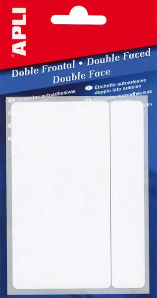 Apli Etiquetas Doble Frontal Blancas 53 x 82 mm