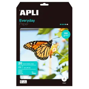 Apli Papel Fotográfico Everyday A4 180g 20 Hojas