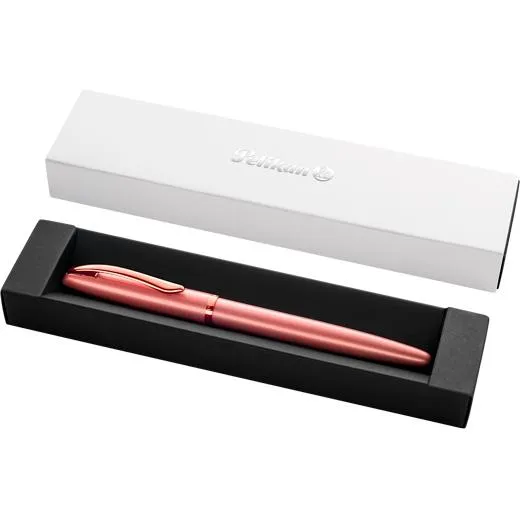 Pelikan Pluma Estilográfica Jazz Noble Elegance M Tinta Azul Color Rosa Estuche De Regalo