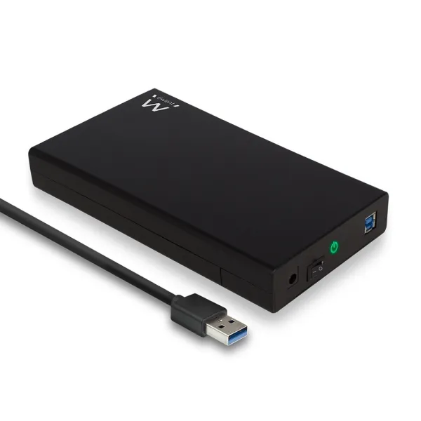 Ewent Ew7056 Caja Externa Para Disco Duro Sata De 3.5" -Sin Tornillos - Usb 3.2 - Cable 80Cm - Color Negro