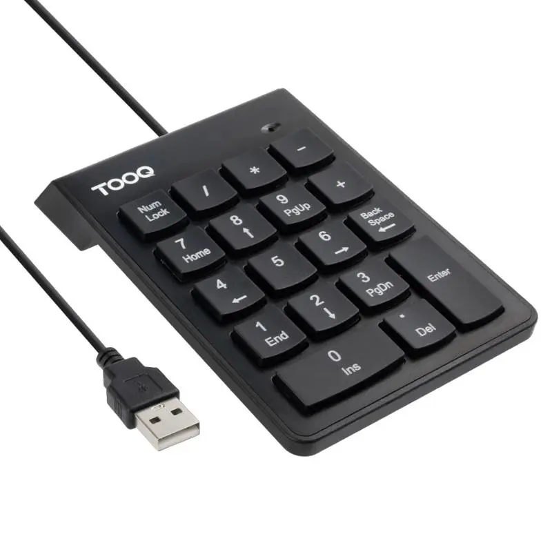 Tooq TQK-2001-B Teclado Numérico USB-A 1.3m Color Negro