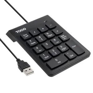 Tooq TQK-2001-B Teclado Numérico USB-A 1.3m Color Negro