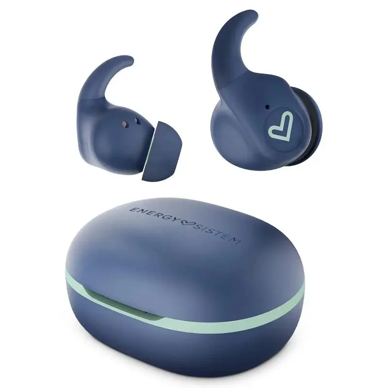 Energy Sistem Arena Auriculares Deportivos TWS Bluetooth 5.3, 20 Horas Autonomía, Azul