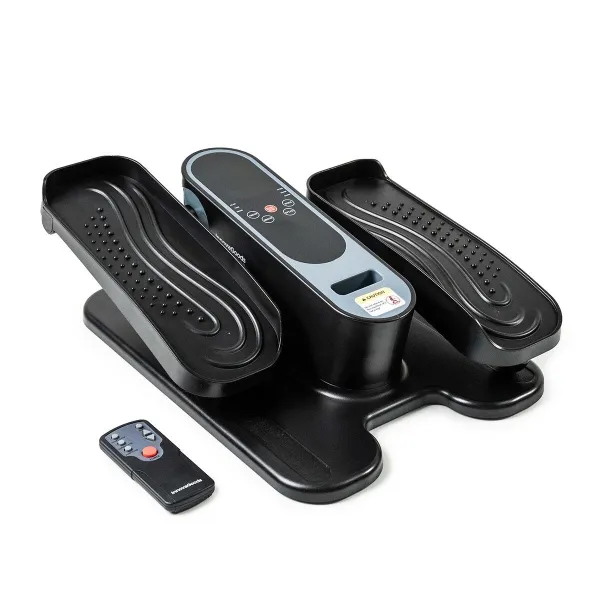 Innovagoods Velora 4000 Mini Eliptica Electrica - Mando a Distancia - 5 Velocidades - 3 Programas Automaticos - Pedaleo Bidireccional - Pantalla LCD - Color Gris y Negro