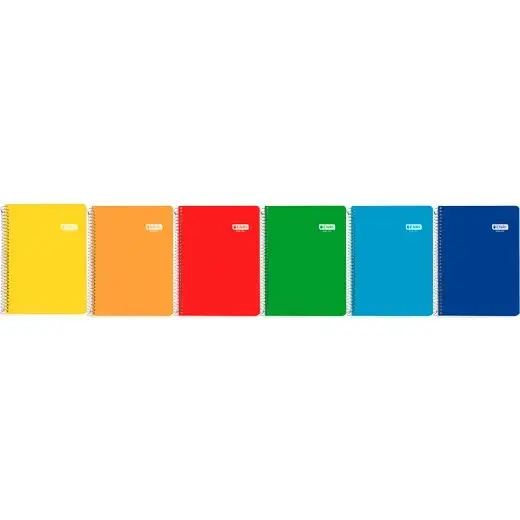 Enri Cuaderno Espiral Folio 80H 60Gr Liso Tapa Dura C/Surtidos