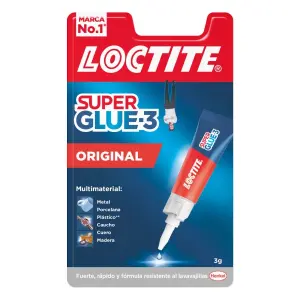 Loctite Super Glue-3 Original Pegamento Transparente Instantáneo 3g Triple Resistencia