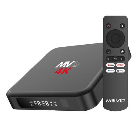 Muvip Mv23 Mini Pc Smart Tv 4K 5G - Android 14 - Quad Core - 4Gb Ram - 32Gb - Color Negro
