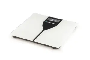 Blaupunkt Bascula Corporal - Capacidad 180kg - Pantalla Digital - Vidrio Templado - Encendido y Apagado Automatico - Color Blanco y Negro