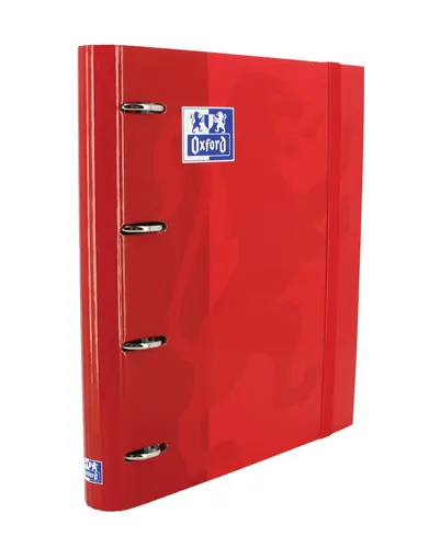 Oxford Carpeta Anillas 4X35mm Classic European Binder Con Recambio 100H A4+ 5X5 T/Extradura Rojo