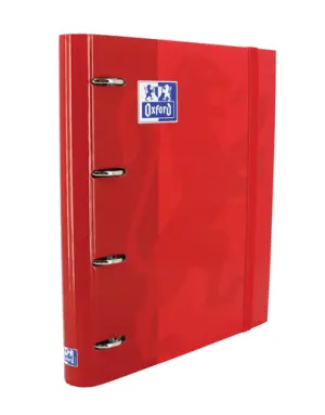 Oxford Carpeta Anillas 4X35mm Classic European Binder Con Recambio 100H A4+ 5X5 T/Extradura Rojo