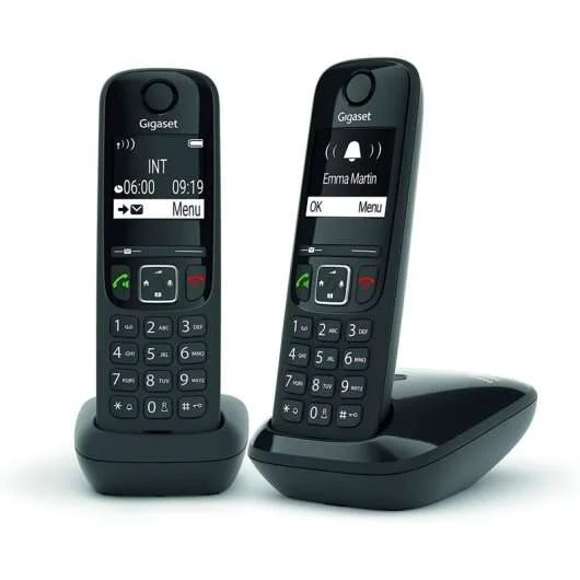 Gigaset AS690 Inalámbrico DECT Duo Negro