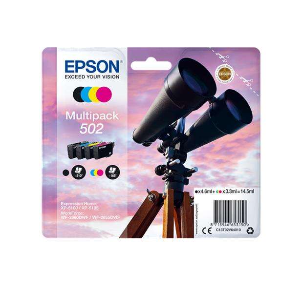 Epson 502 Pack De 4 Cartuchos De Tinta Originales - C13T02V64010