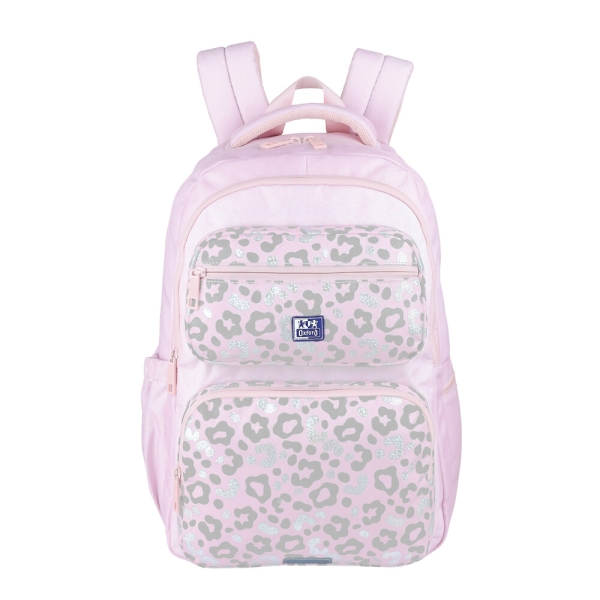Oxford Dream Tech Animal Print Mochila Escolar 25L - 2 Compartimentos Y 10 Bolsillos - Espalda Ergonomica Transpirable - Asas Acolchadas Y Ajustables - Compartimento Para Portatil - Color Rosa