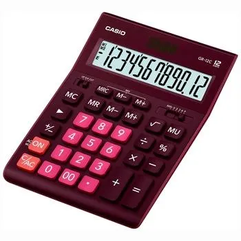 Casio Calculadora De Oficina Sobremesa 12 Dígitos Granate