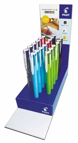 Pilot SuperGrip G Bolígrafos Retráctiles en Expositor de 20 Unidades - Tinta a Base de Aceite