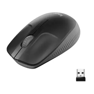 Logitech M190 Ratón Inalámbrico USB 1000dpi Ambidiestro Negro/Gris Oscuro