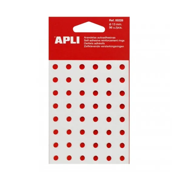 Apli Arandelas De Refuerzo 13mm Translúcidas Caja 96 Unidades