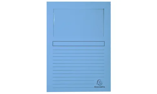 Exacompta Subcarpeta A4 Forever Con Ventana Azul Claro 120Gr -100U-