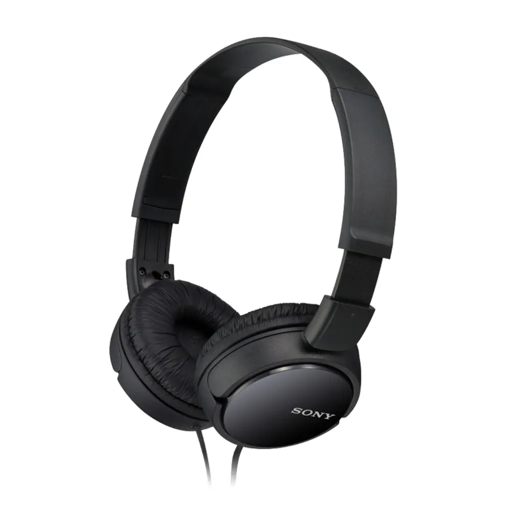 Sony MDR-ZX110PK Auriculares Compactos con Cable de 1.2m y Control Remoto, Negro