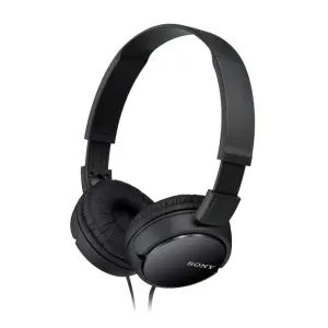 Sony MDR-ZX110PK Auriculares Compactos con Cable de 1.2m y Control Remoto, Negro