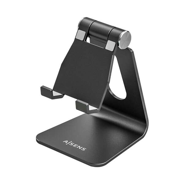 Aisens Soporte De Sobremesa Tamaño M Ajustable (1 Pivote) Para Movil / Tablet - Color Negro