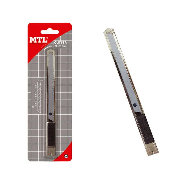 Dohe Cutter De Acero Inoxidable - Cuchillas Tronzables De Acero - Sistema De Bloqueo De Cuchilla - Blister Individual