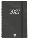 Finocam Agenda Anual 2027 Espiral Horizontal E40 210x297mm Tapa Polipropileno Negra