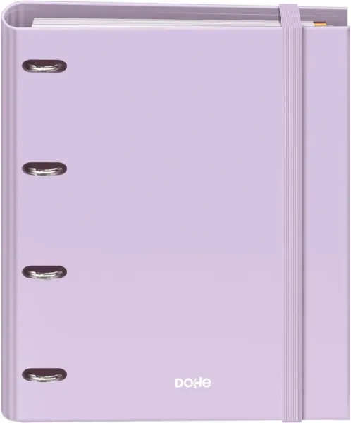 Dohe Carpeta 4 Anillas Mixtas 35mm A4 100 Hojas Cuadricula 5mm Color Morado
