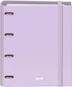 Dohe Carpeta 4 Anillas Mixtas 35mm A4 100 Hojas Cuadricula 5mm Color Morado