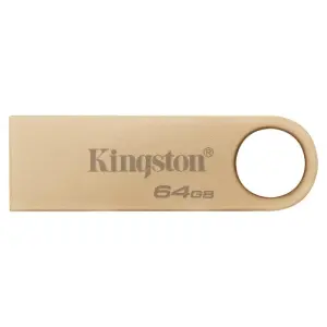 Kingston DataTraveler SE9 G3 Memoria USB-A 3.2 Gen 1 64GB - 220 MB/s en Lectura - Diseño Metalico - Color Oro (Pendrive)