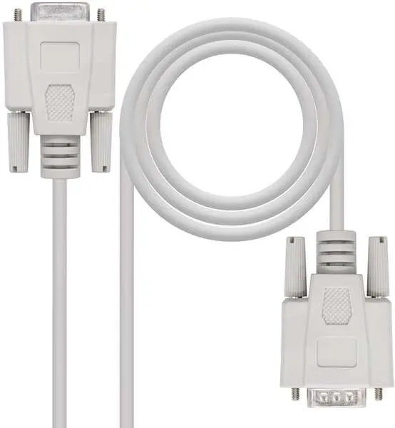 Nanocable Cable RS232 DB9 Macho a DB9 Hembra 1.80m Beige