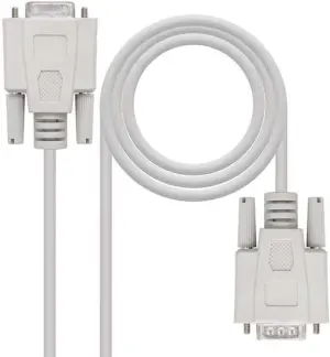 Nanocable Cable RS232 DB9 Macho a DB9 Hembra 1.80m Beige