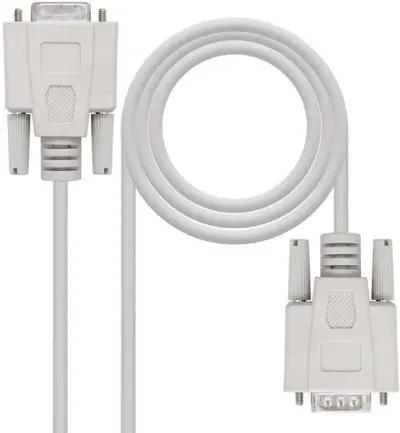 Nanocable Cable RS232 DB9 Macho a DB9 Hembra 1.80m Beige