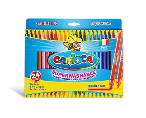 Carioca Rotulador Birello Doble Punta Fina/Media 24 Ud