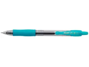 Pilot Bolígrafo de Gel G2 Retráctil Recargable 0.7mm Turquesa con Grip Ergonómico