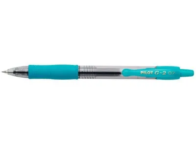 Pilot Boligrafo De Gel G2 Rollerball Retractil - Recargable - Punta De Bola Redonda 0.7Mm - Trazo 0.32Mm - Grip Ergonomico - Color Turquesa