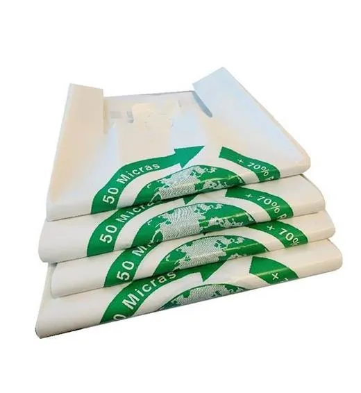 Bolsa De Camiseta 50X60Cm 50 Micras 70% Reciclado Paquete 100 Ud