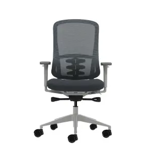 Oqonos Cherg 023 Silla de Oficina Ergonomica con Mecanismo Autobalanceado y Reposabrazos 4D - Gris