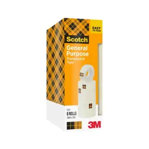 Scotch Cinta Transparente 508 19x33m - Pack de 8 Rollos