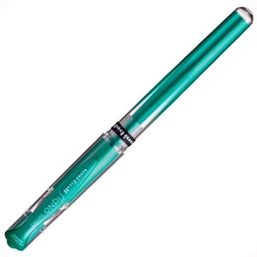 Uniball Rollerball Signo Broad Um-153 1.0Mm Verde Metálico